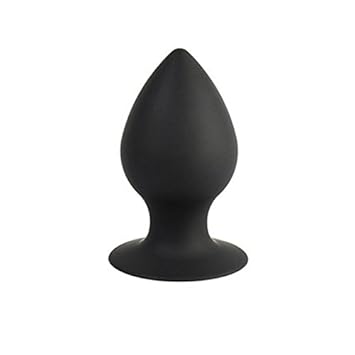 Duzzy Silikon Anal Plug Spielzeug Unisex Anal Plug Trainer Kit Butt Plug (L, Schwarz)