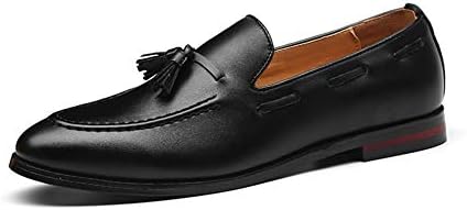 Mens Leather Tassel Loafer Smart Moccasin Flat Slip On Comfort Casual Shoes