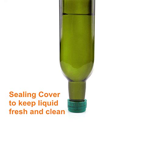 Olive Oil Dispenser Bottle-4 Pack of 17 oz Glass Olive Oil Bottles with Easy Pour Spout Set - Oil and Vinegar Cruet Set with Food Grade Funnel Drip Free Olive Oil Carafe Decanter for Kitchen - Thumbnail 4