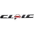 3D Raised Letters C-I-V-I-C Emblem Metal with Adhesive Backing Replacement for Rear Emblem Automotive Decoration(Matte Black)