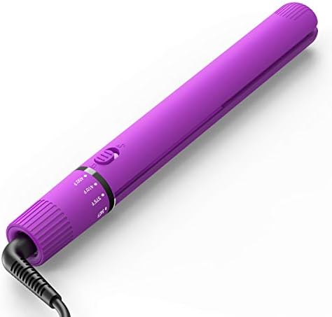 Hair Straightener,Flat Iron For Hair Styling: 2 In 1 Curling And Straightening For Women, For All Hair Types And Lengths – Non-Damaging Ceramic Plates, Adjustable Temperature (Purple) (L-1)