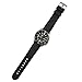 Benchmark Basics Black/Black Stitching 22mm Quick Release Silicone Watch Band - Replacement Rubber Watch Straps for Men & Women - Compatible with Regular & Smart Watches