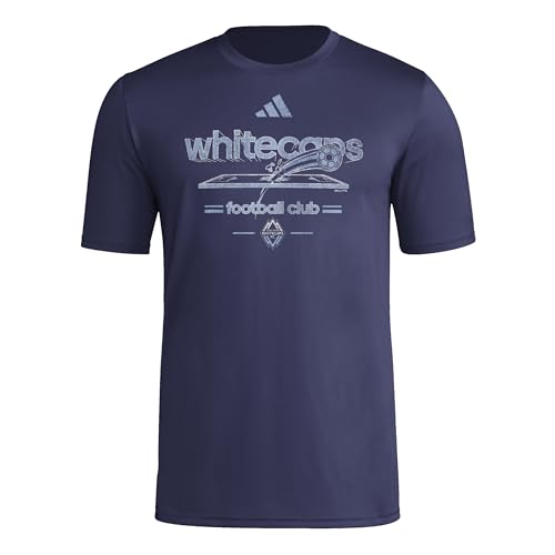 Adidas Mens Vancouver Whitecaps FC Pre-Game Short Sleeve Soccer T-Shirt,Team Na…