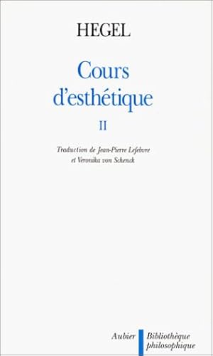 Download Cours d'esthétique Tome 2 : Cours d'esthétique PDF