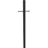 Design House Oakmont Outdoor Lamp Post, Weather-Resistant, Powder-Coated Steel, Easy Installation, Plastic Cross-Arm, Black, 3 In. D x 80 in. H, 501817