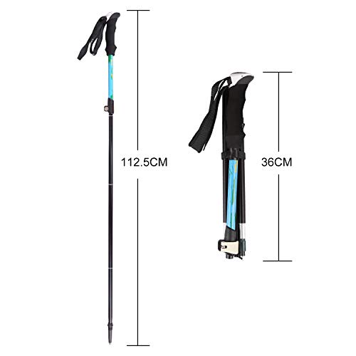 AUTOPDR Trekking Poles, 2 Lightweight Walking Stick,Collapsible Hiking Poles,with Adjustable Quick Lock Folding Hiking Stick - Thumbnail 7