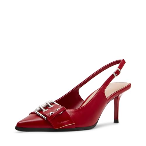 Madden Girl Women's Rowaan Pump, Red Shiny, 8.5