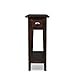 Leick Home 15-In Wide End Table, Solid Wood Construction, One Drawer, One Lower Shelf, Narrow Width, Easy-Assembly, Chocolate Oak, 15.0 In. W x 24.0 In. D x 24.0 In. H, 10071-CH