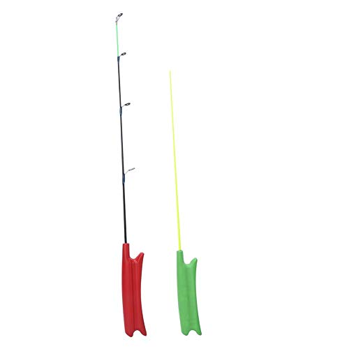 Alomejor Ice Fishing Rod Portable Fiberglass Ice Fishing Pole Mini Camping Travel Rod for Outer Winter Fishing