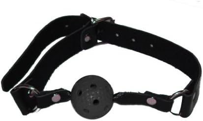Breathable Golf Ball Gag with Adjustable Strap - Black