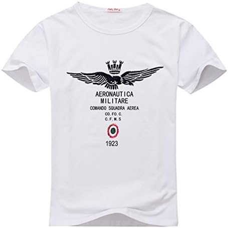 Lin ShuiMing Aeronautica Militare COMANCO GOUADRA AEREA CO.VO.C.C.F.M Short Sleeve T-Shirt White