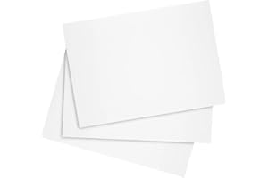 Reskid White Cardstock Thick Paper - Blank Heavy Weight 125 lb Cover Card Stock - 50 Pack (2x3.5)