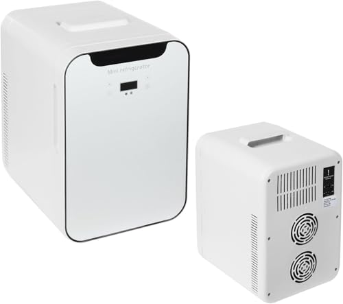 20L Mini Fridge with Temperature Control for Skincare, 220V Thermoelectric Cooler and Warmer for Drink Office Dorm Bedroom Car (20L)