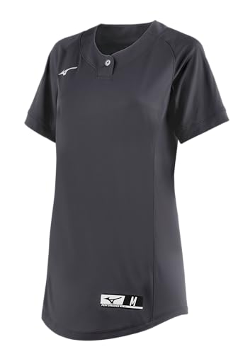 Mizuno NXT 1-Button Softball Jersey | Womens Fast Pitch Jersey | Charcoal | US…