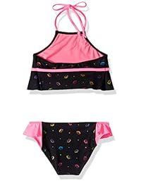 Limited Too - Bañador de dos piezas con volantes para niña