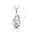 Sephla White Gold Plated 1ct Cubic Zirconia Angel Wing Pendant Necklace For Women