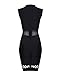 Whoinshop Women's Rayon Lace Up Open Front High Neck Clubwear Midi Party Bandage Dress