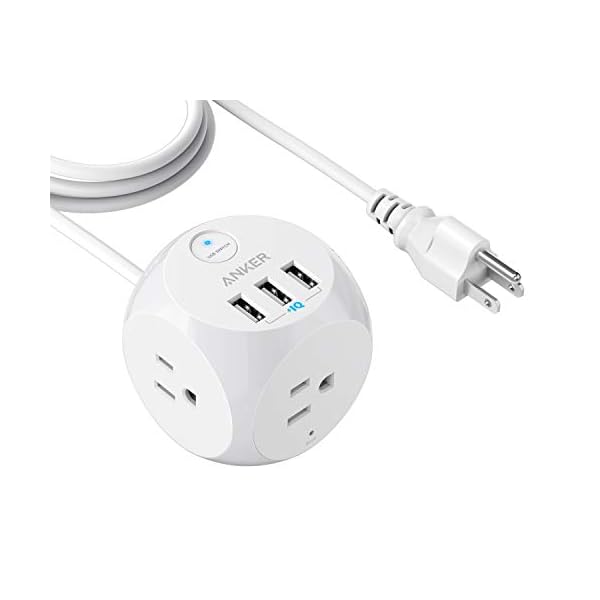 Anker Power Strip with USB, 5 ft Extension Cord, PowerPort Cube USB