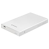 [Optimized For SSD, Support UASP] Inateck 2.5 Inch USB 3.0 Aluminum HDD External Enclosure Case with USB-C Port to Type A Cable for 9.5mm 7mm 2.5 Inch SATA HDD and SSD, Tool-free, Sliver(FE2008A)