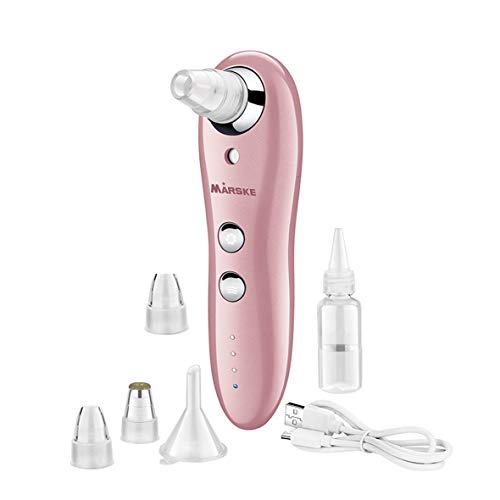 Tivolii Vacuum Blackhead Remover,Facial Pore Cleanser Stubborn Blackheads USB Rechargeable Blackhead Sucker Electric Skin Cleanser Blackhead Extractor Tool Skin Pore 4 Pcs Suction Heads