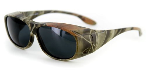 "CamoSpex Hideaways" Over-Prescription Polarized Sunglasses (Green/Brown w/ Smoke)