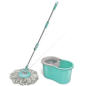 Spotzero By Milton Mini Spin Mop, Aqua green, Plastic