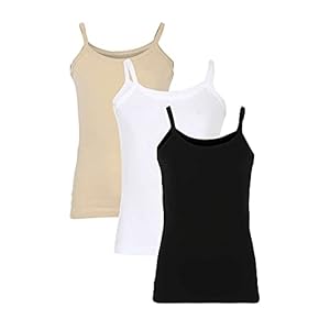 STOP by Shoppers Girls Strappy Neck Solid Slips Pack of 3