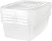 IRIS USA MCB-34 6 Quart Modular Storage Box, Clear