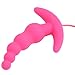ROWAWA 10-Frequency Vibrating Silicone Anal Plug Vibrator Stimulator Pink
