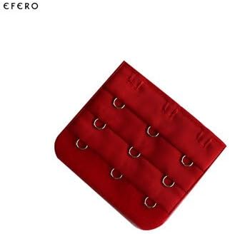 15Pcs Women Adjustable Useful Bra Strap Extension Tools Bra Extenders Replacement Belt Buckle 3 Hooks 3 Rows Bra Supplies Tools (Red)