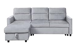 TUTB 81.5'' L-Shape Convertible Sleeper Sectional