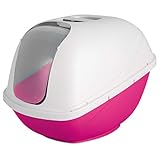 Petmate Basic Hooded Cat Litter Pan, Jumbo, Pink