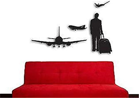 grunm Wall Decor Stickers for Living Room Travel Airplanes Tourist Coolest for Living Room
