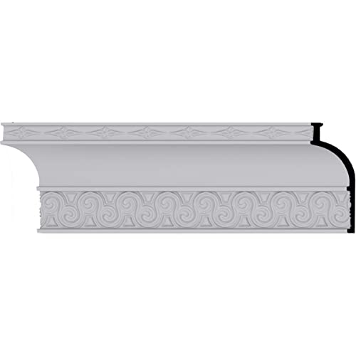 Endurathane Bedford Crown Moulding, 5 5/8"H x 2 1/4"P x 6"F x 94 1/2"L, (2 1/8"…