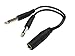 9 Inch Long 1/4 Inch Mono TS Female to 2 X 1/4 Inch Male Mono TS Y Splitter Cable