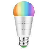 Smart Led Light Bulb, WiFi Smart Bulbs 6000K Dimmable Colored Smartphone Controlled Daylight White Night Light, No Hub Required, Works with Amazon Echo Alexa Google Home