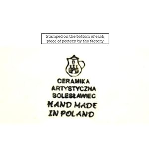 Polish Pottery Mug – 12 Oz. Bubble – Blue Poppy