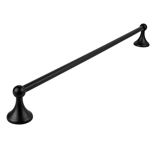 Bennington Lakefront 4 Piece Bath Accessory 24" Towel Bar Euro Hardware Set, Black - Thumbnail 4