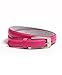 Solid Color Leather Adjustable Skinny Belt with