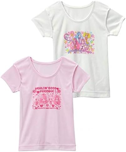 Amazon Co Jp Nissen ニッセン インナーシャツ 下着 インナー ヒーリングっとプリキュア 半袖インナー2枚組 女の子 子供服 白 ピンク 1 服 ファッション小物