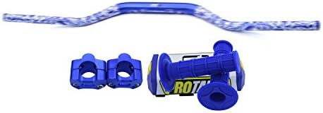 JHMOTO1 1/8 Handlebars 28MM Pro Taper Fat Bars Grips CNC Bar Risers Bar Pad For Dirt Bike Pit Bike Motocross Motorcycle blue