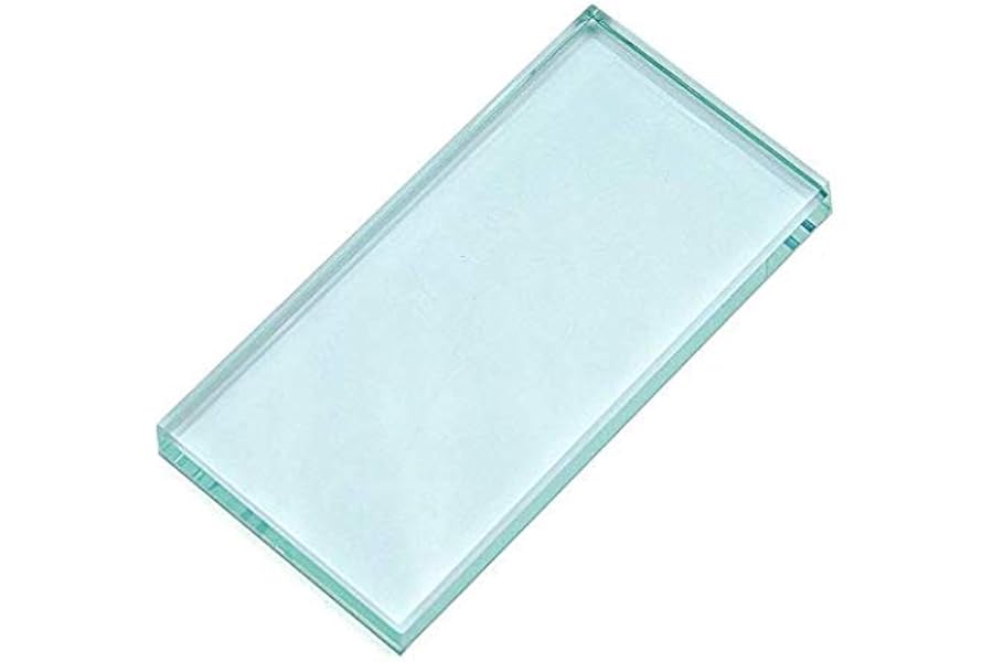 Pro Nail Art Painting Color Toning Glass Board Makeup Palette Eyelash Extension Adhesive Glue Pallet Glass Palette Stand（2 x 4 Inch ）