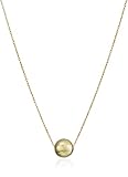 14k Yellow Gold Bead Pendant Necklace,18