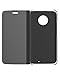 Lenovo Moto X4 Flip Case, Touch Flip Cover Transparent Shell Shock Resistant and Edge Protective Folio Flip Case for Motorola Moto X4 (Black)
