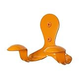 SmartHook ColorZ Garment Friendly Double Coat Hook (2 Pack, Tangerine Orange)