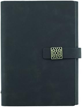 Chic Office A5 Refillable Notebook, Stylish Personal Organizer, Paper Size: 5.58 Inches (Black)