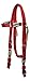 D.A. Brand Deluxe Nylon Bridle/Breast Collar w/Braided Rawhide Trim Horse Tack(Red Draft)thumb 3