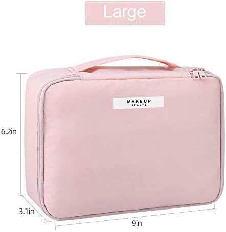 Pocmimut Makeup Bag Cosmetic Bag for Women Cosmetic Travel Makeup Bag Large Travel Toiletry Bag for Girls Make Up Bag Brush Bags Reusable Toiletry Bag(Pink) 8 Pocmimut Makeup Bag Cosmetic Bag for Women Cosmetic Travel Makeup Bag Large Travel Toiletry Bag for Girls Make Up Bag Brush Bags Reusable Toiletry Bag(Pink)