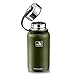 JK Double Wall Vacuum Insulated Stainless Steel Water Bottle, Wide Mouth with BPA Free Lid(Green,21oz)