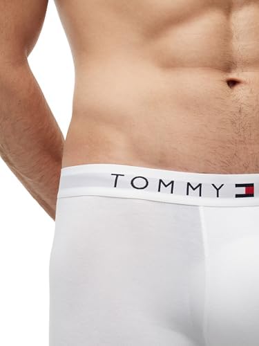 Herren 3er Pack Boxershorts Trunks mit Logobund, Mehrfarbig (Grey Htr/White/Desert Sky), XS